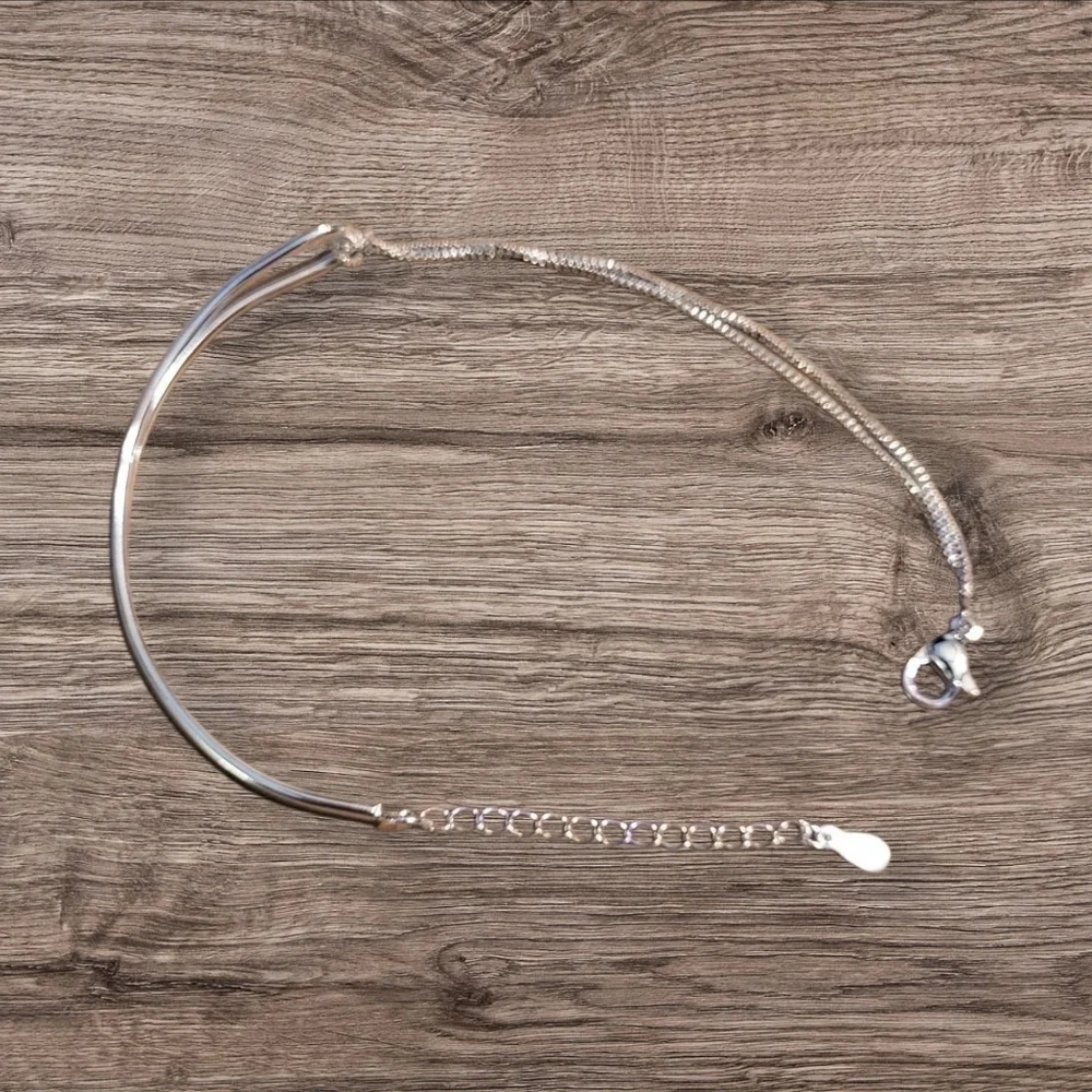 🩷 3 for $15: Sterling Silver Arch Bracelet, 7